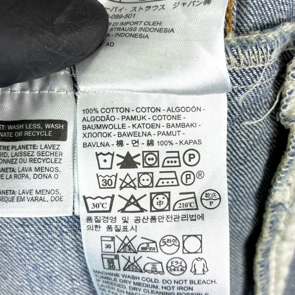 VTG Levis Trucker Jacket Mens L Denim Type 3 Faded Distressed Whiskered 72334